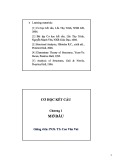 Bài giảng Cơ học kết cấu: Chương 1 - PGS. TS. Cao Văn Vui