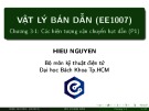 Bài giảng Vật lý bán dẫn: Chương 3 - Nguyễn Trung Hiếu
