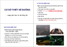 Bài giảng Cơ sở thiết kế đường: Chương 1+2 - PGS. TS. Văn Hồng Tấn