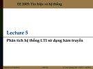 Bài giảng Tín hiệu và hệ thống: Chương 5 - Trần Quang Việt