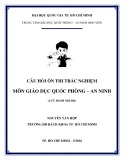Câu hỏi ôn thi trắc nghiệm môn Giáo dục quốc phòng - An ninh