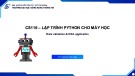 Bài giảng Lập trình Python cho máy học: Bài 4 - TS. Nguyễn Vinh Tiệp