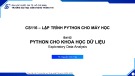 Bài giảng Lập trình Python cho máy học: Bài 2 - TS. Nguyễn Vinh Tiệp