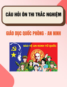 Câu hỏi ôn thi trắc nghiệm môn Giáo dục quốc phòng - An ninh