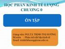 Bài giảng Kinh tế lượng: Chương 0 - PGS.TS. Trịnh Thị Hường