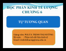 Bài giảng Kinh tế lượng: Chương 6 - PGS.TS. Trịnh Thị Hường