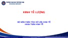 Bài giảng Kinh tế lượng: Chương 2 - ĐH Thương mại