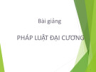 Bài giảng Pháp luật đại cương - Chương 1: Những vấn đề lý luận cơ bản về nhà nước