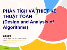 Bài giảng Phân tích & thiết kế thuật toán (Algorithms design & analysis): Chương 3 - Huỳnh Thị Thanh Thương