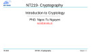 Lecture Cryptography: Introduction to cryptography courses - PhD. Ngoc-Tu Nguyen