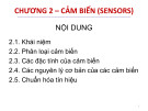 Bài giảng Nhập môn Cơ điện tử: Chương 2 - TS. Trần Văn Hướng