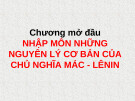 Bài giảng Triết học Mác-Lênin: Chương Mở đầu - Phạm Thị Thùy