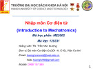 Bài giảng Nhập môn Cơ điện tử: Chương 1 - TS. Trần Văn Hướng
