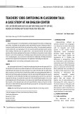 Teachers' code-switching in classroom talk:  A case study at an Ecenter