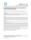 Khảo sát biến dị di truyền của các gene chuyển hoá thuốc ở người Kinh Việt Nam