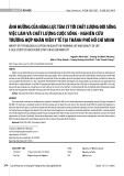Ảnh hưởng của năng lực tâm lý tới chất lượng đời sống việc làm và chất lượng cuộc sống - nghiên cứu trường hợp nhân viên y tế tại thành phố Hồ Chí Minh
