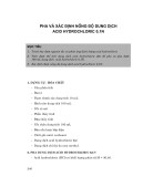 Pha và xác định nồng độ dung dịch acid hydrochloric 0,1N