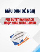 Mẫu Đơn đề nghị phê duyệt hạn ngạch mua, nhập khẩu Nitrát amôn hàm lượng cao