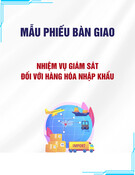 Mẫu Phiếu bàn giao nhiệm vụ giám sát hàng hóa nhập khẩu vào kho ngoại quan/CFS