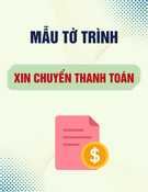 Mẫu Tờ trình xin chuyển thanh toán tiền BHXH