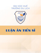 Luận án Tiến sĩ Du lịch: Nghiên cứu năng lực cạnh tranh của các khách sạn trên địa bàn tỉnh Khánh Hòa: Tiếp cận từ trách nhiệm xã hội doanh nghiệp