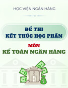 Đề thi kết thúc học phần môn Kế toán ngân hàng