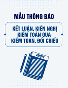 Mẫu Thông báo kết luận, kiến nghị kiểm toán qua kiểm toán, đối chiếu