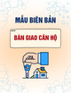 Mẫu Biên bản bàn giao căn hộ