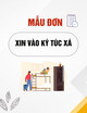 Mẫu Đơn xin vào ký túc xá