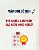 Mẫu Đơn đề nghị phê chuẩn sản phẩm bảo hiểm nông nghiệp