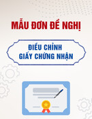 Mẫu Đơn đề nghị điều chỉnh Giấy chứng nhận đủ điều kiện kinh doanh