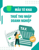 Mẫu Tờ khai thuế thu nhập doanh nghiệp