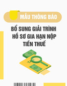 Mẫu Thông báo về việc bổ sung giải trình hồ sơ gia hạn nộp tiền thuế, tiền phạt chậm nộp, tiền chậm nộp tiền thuế, tiền phạt, tiền chậm nộp tiền phạt