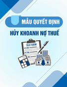 Mẫu Quyết định về việc hủy khoanh nợ thuế đối với người nộp thuế