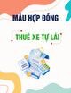 Mẫu Hợp đồng cho thuê xe tự lái