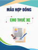 Mẫu Hợp đồng cho thuê xe