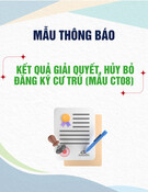 Thông báo về kết quả giải quyết, hủy bỏ đăng ký cư trú (Mẫu CT08)