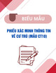 Phiếu xác minh thông tin về cư trú (Mẫu CT10)