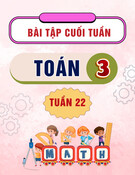 Bài tập cuối tuần môn Toán lớp 3: Tuần 22
