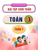 Bài tập cuối tuần môn Toán lớp 3: Tuần 7