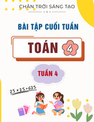 Bài tập cuối tuần môn Toán lớp 4: Tuần 4 (Sách Chân trời sáng tạo)