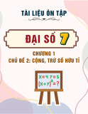 Tài liệu ôn tập Đại số 7 - Chương 1 - Chủ đề 2: Cộng, trừ số hữu tỉ
