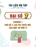Tài liệu ôn tập Đại số 7 - Chương 1 - Chủ đề 4: Giá trị tuyệt đối của một số hữu tỉ