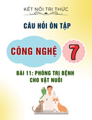 Câu hỏi ôn tập môn Công nghệ lớp 7: Bài 11 - Phòng trị bệnh cho vật nuôi (Sách Kết nối tri thức)