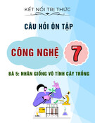 Câu hỏi ôn tập môn Công nghệ lớp 7: Bài 5 - Nhân giống vô tính cây trồng (Sách Kết nối tri thức)
