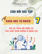 Câu hỏi bài tập môn Khoa học tự nhiên lớp 7: Bài 26 - Trao đổi nước và các chất dinh dưỡng ở động vật (Sách Cánh diều)