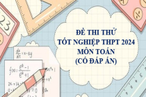 Đề thi thử tốt nghiệp THPT năm 2024 môn Toán (Có đáp án)