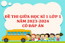 Đề thi giữa học kì 1 lớp 1 năm 2023-2024 (Có đáp án)