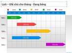 Mẫu lịch Powerpoint ghi chú kế hoạch cho tháng dạng bảng