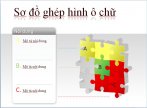 Sơ đồ powerpoint ghép hình ô chữ